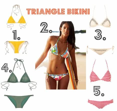 summer swimsuit guide,   triangle bikinis