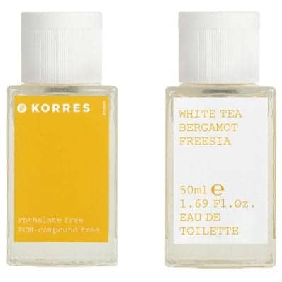 summer fragrances korres white tea bergamot freesia