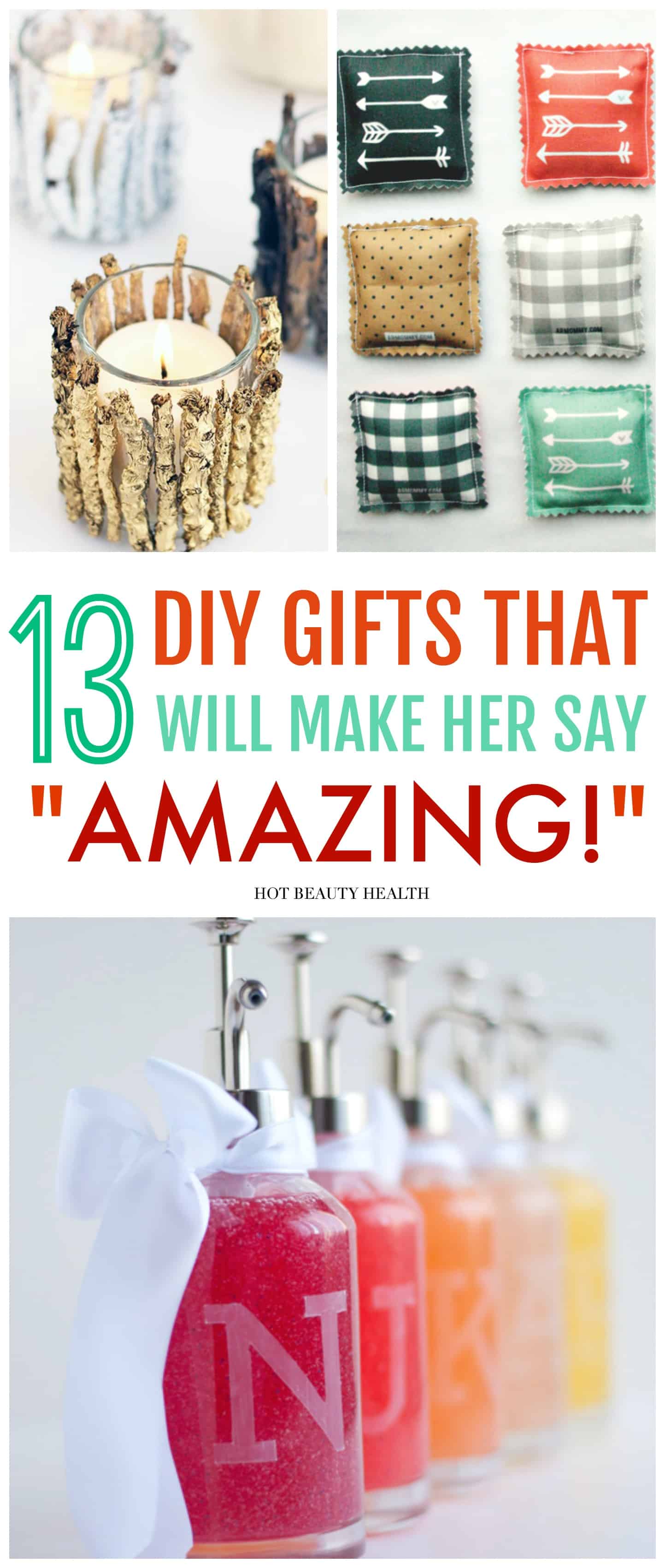 13 Amazing DIY Gift Ideas for Christmas People Actually Want! These are great homemade gifts to give to your mom, friends or any women in your life!! Men too! I want them all!