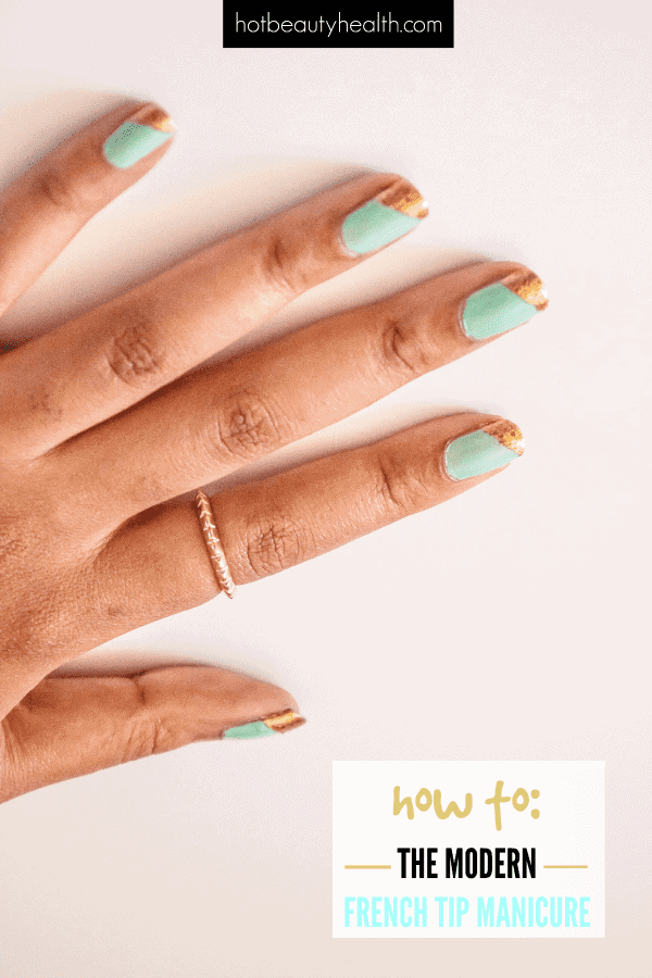 modern french tip manicure