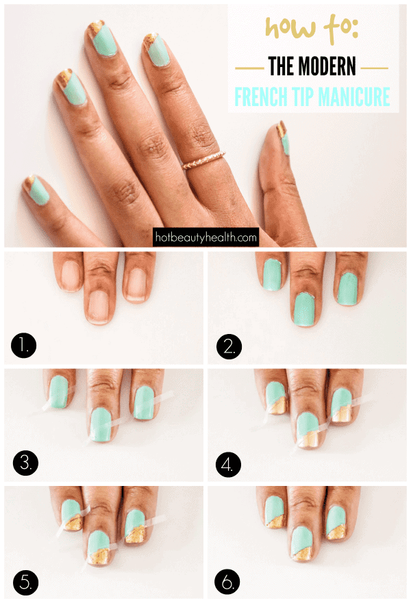modern french tip manicure