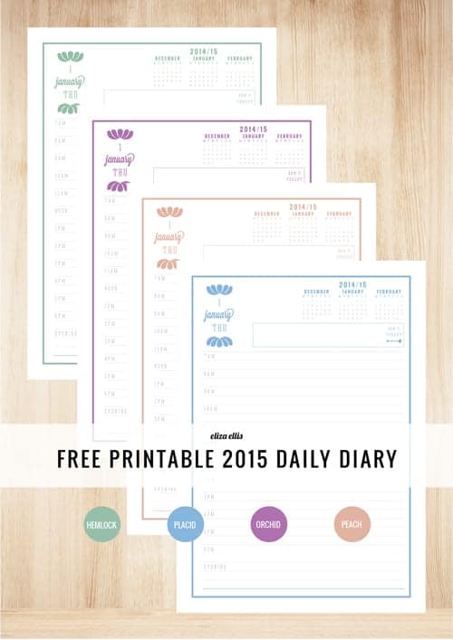 free printable 2015 calendars