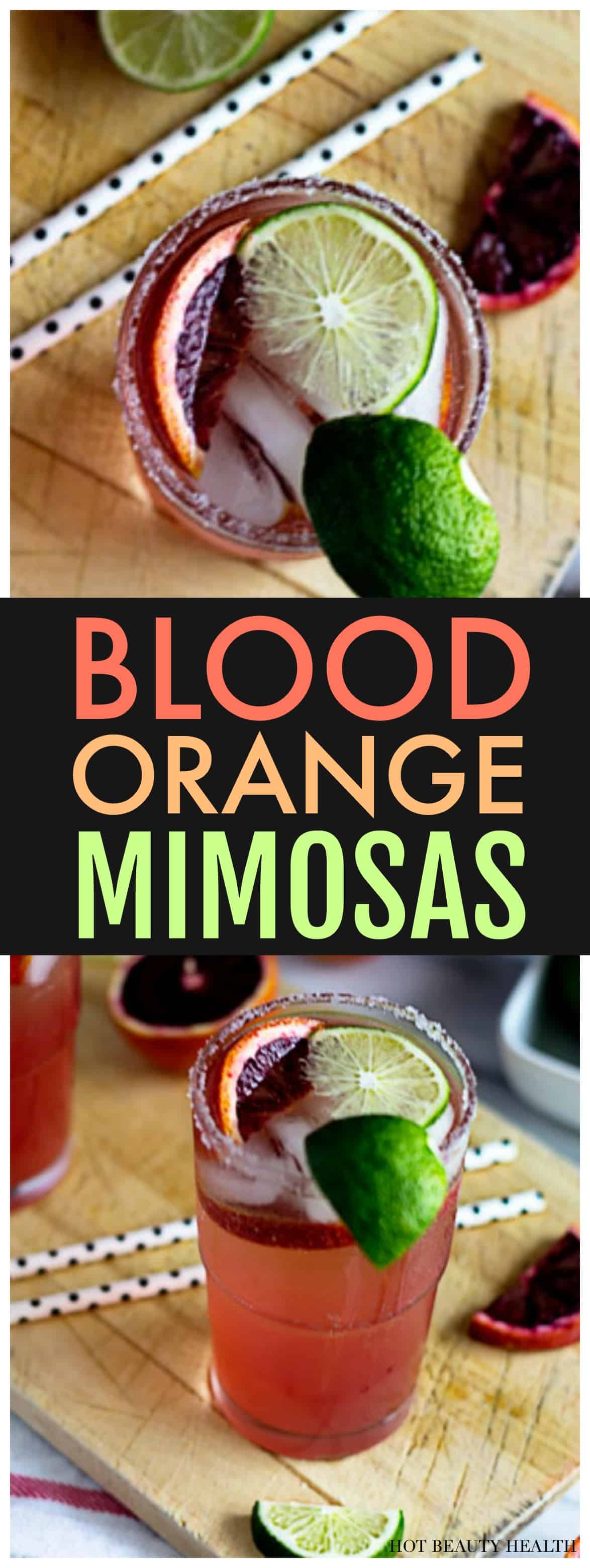 blood orange and ginger ale mimosas