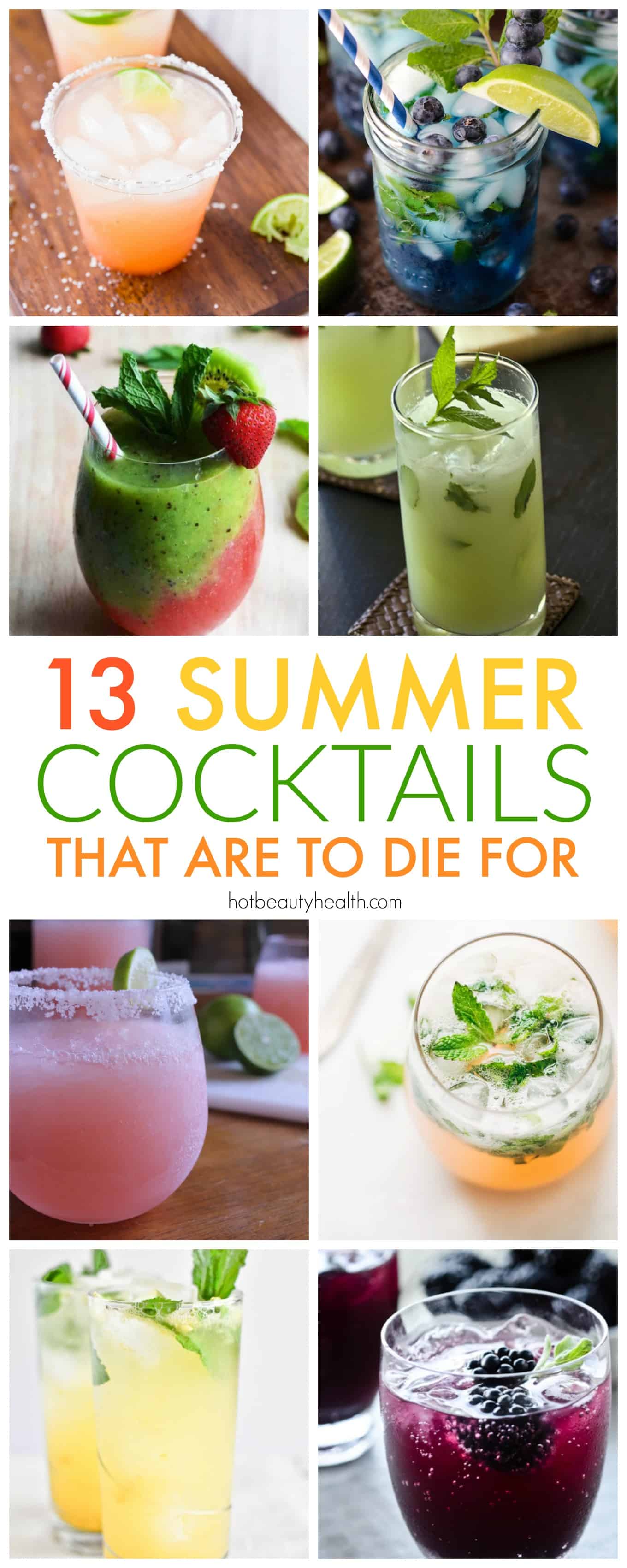 13 easy summer cocktails with recipes created by some of my favorite food bloggers. Perfect to serve for a crowd and made with different types of alcohol (vodka, rum, and more!).