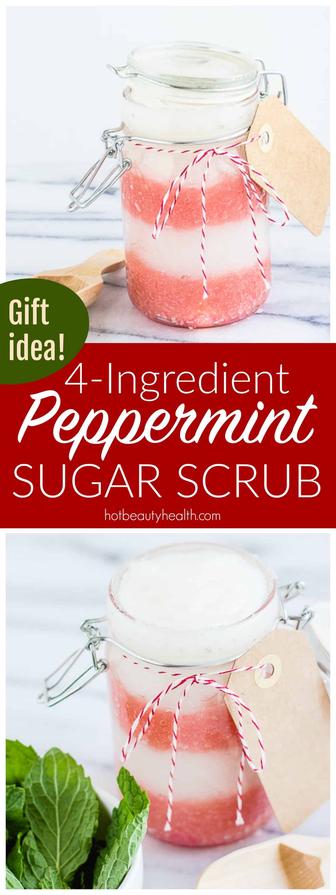 Peppermint Sugar Scrub Recipe | Holiday Gift Idea!