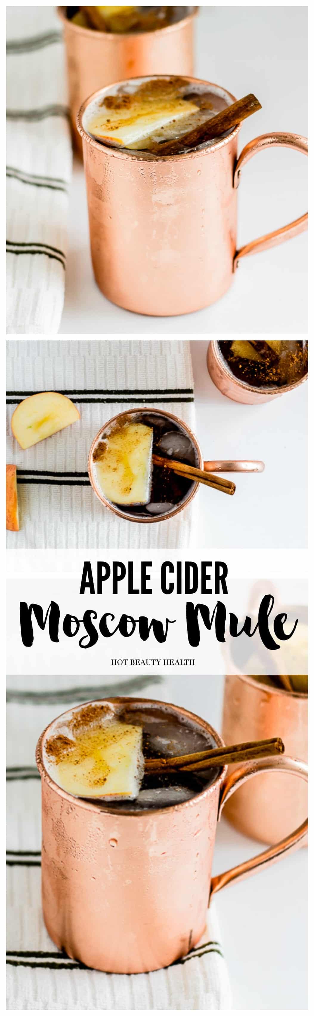 The addition of apple cider in the moscow mule pairs perfectly with the ginger beer while the cinnamon adds a lovely fall aroma and flavor to the drink. It's the perfect cocktail to serve guests this Thanksgiving and/or Christmas! (Click here for the moscow mule cocktail recipe!)