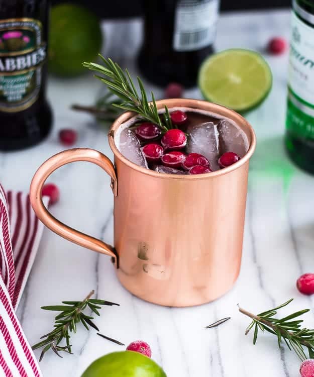 Recipe File: Holiday Moscow Mule Served in a Copper Mug