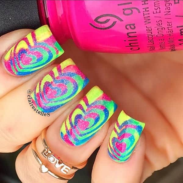 ombre nails gorgeous heart