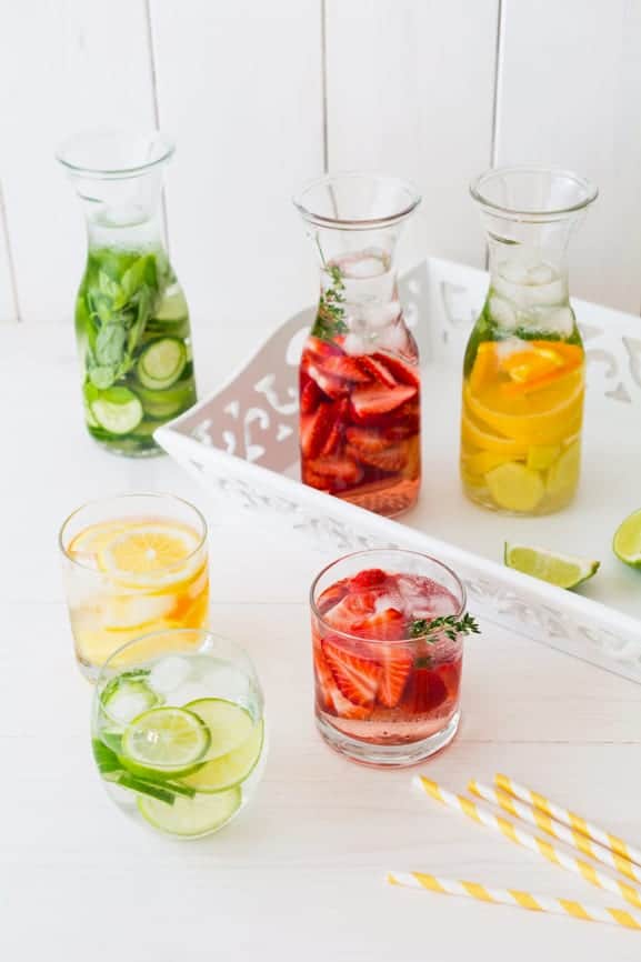infused water fruit and herbs