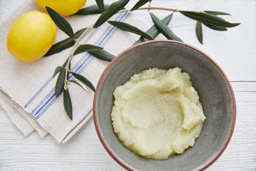 lemon sugar honey olive oil scrub