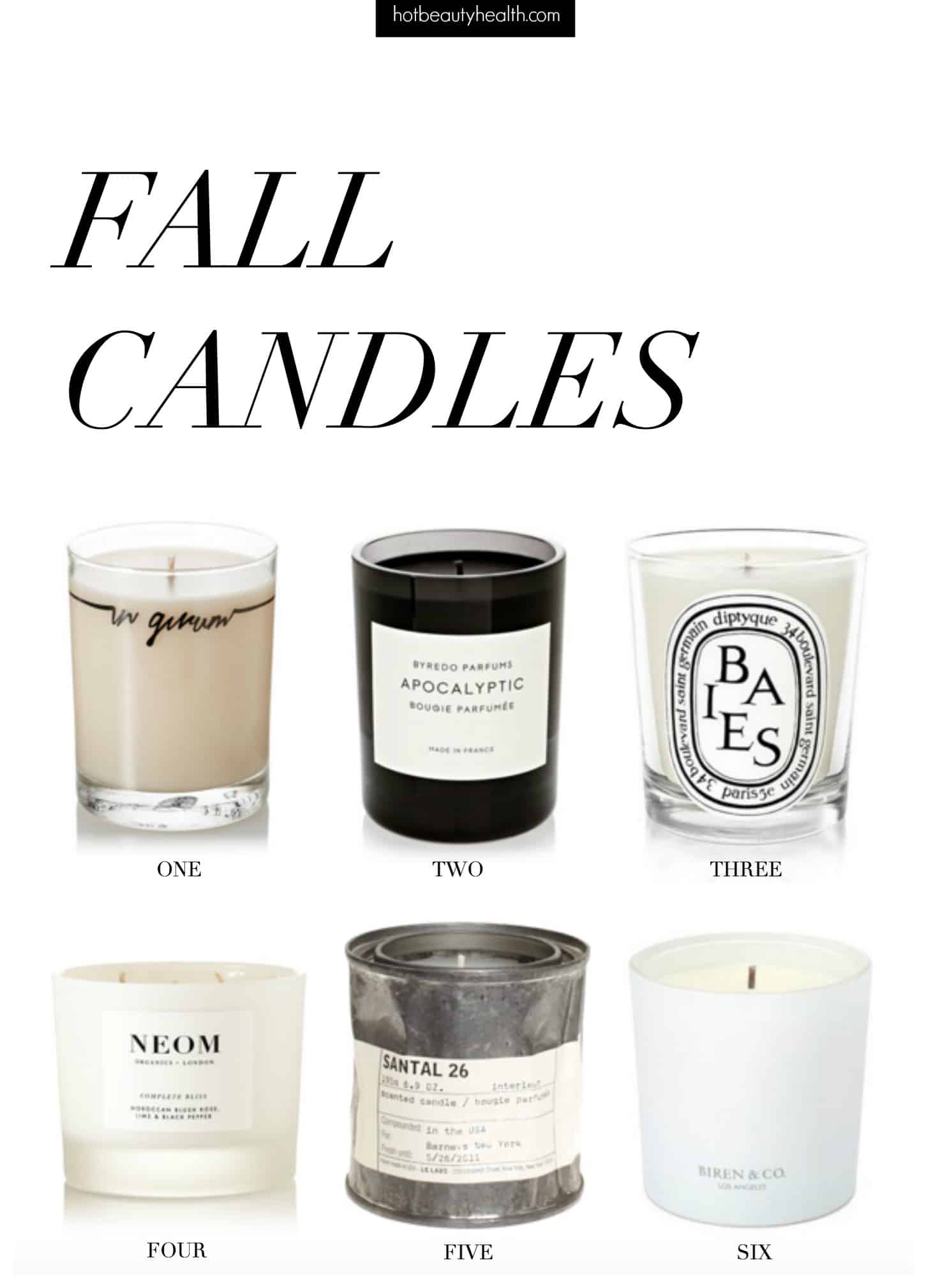 candles for fall