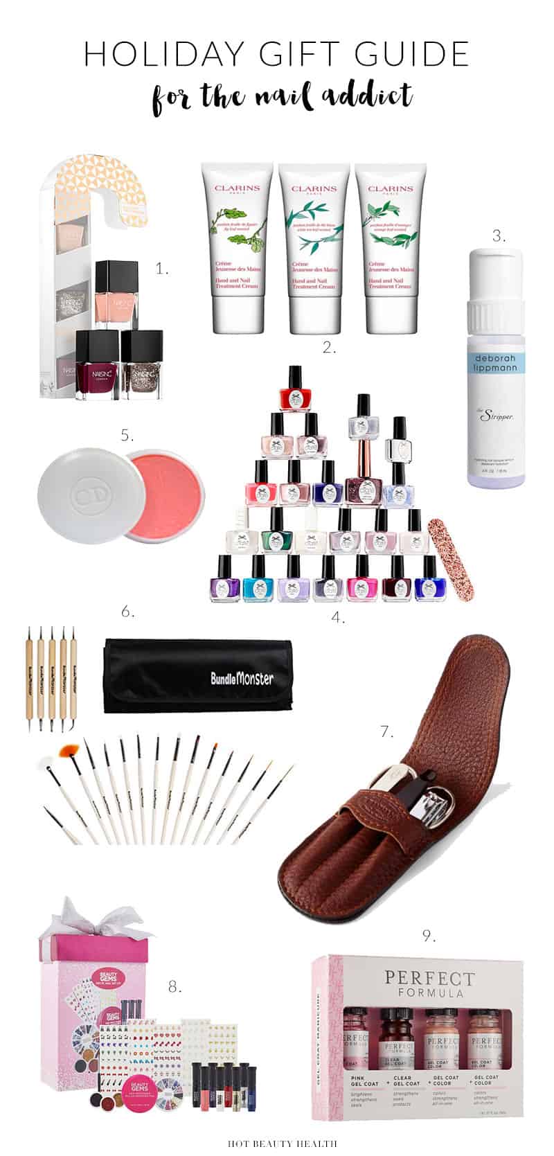 Gift guide for the nail art addict. Whether it’s your girlfriend, sister, mom, or coworker, my gift guide has something for everyone from nail polish collection sets to hand creams. See my gift list!