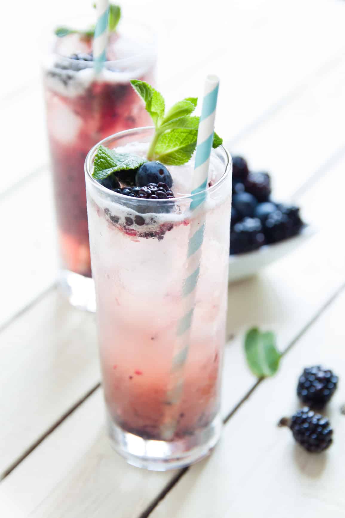 Blueberry blackberry cocktails