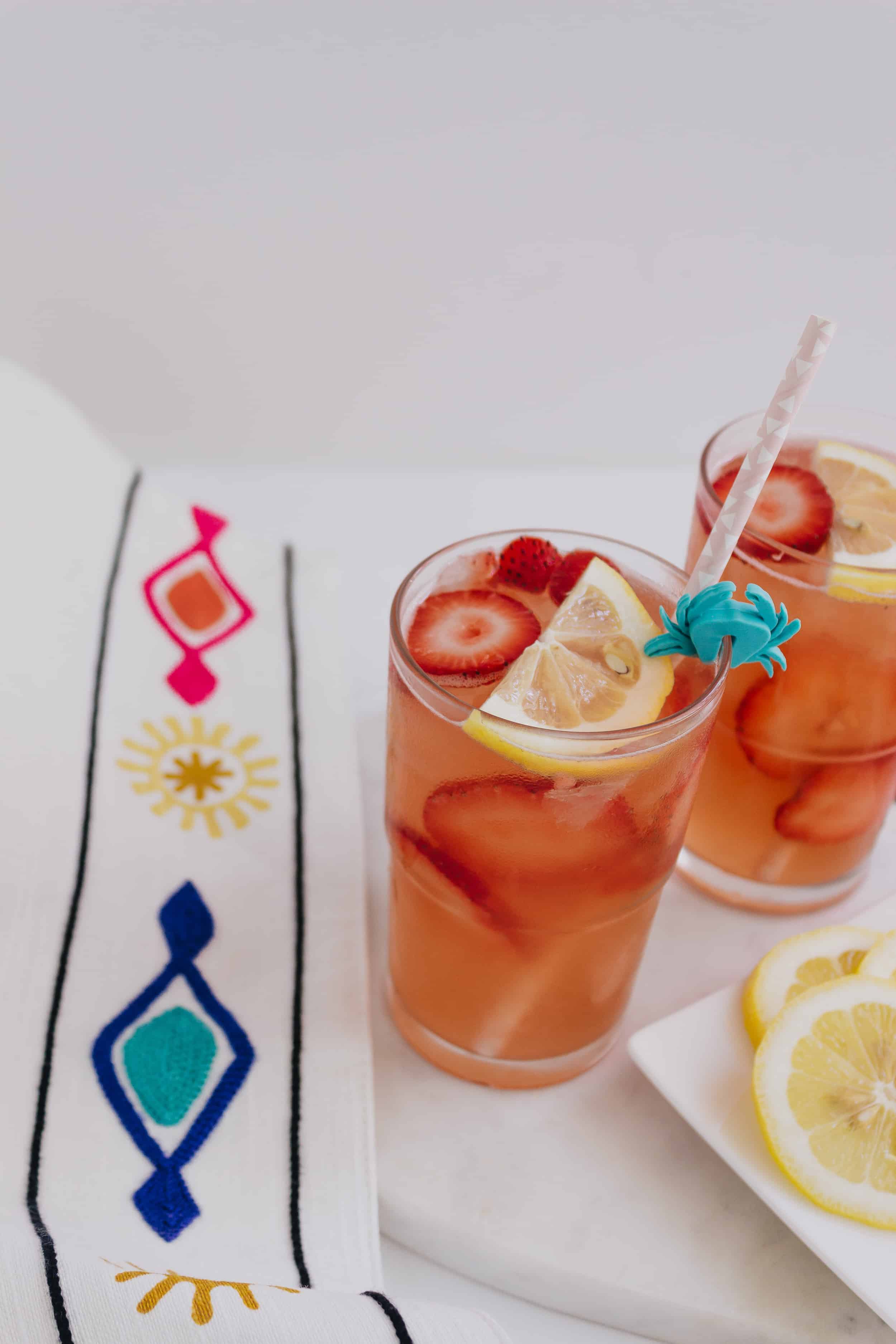 spiked strawberry lemonade cocktail
