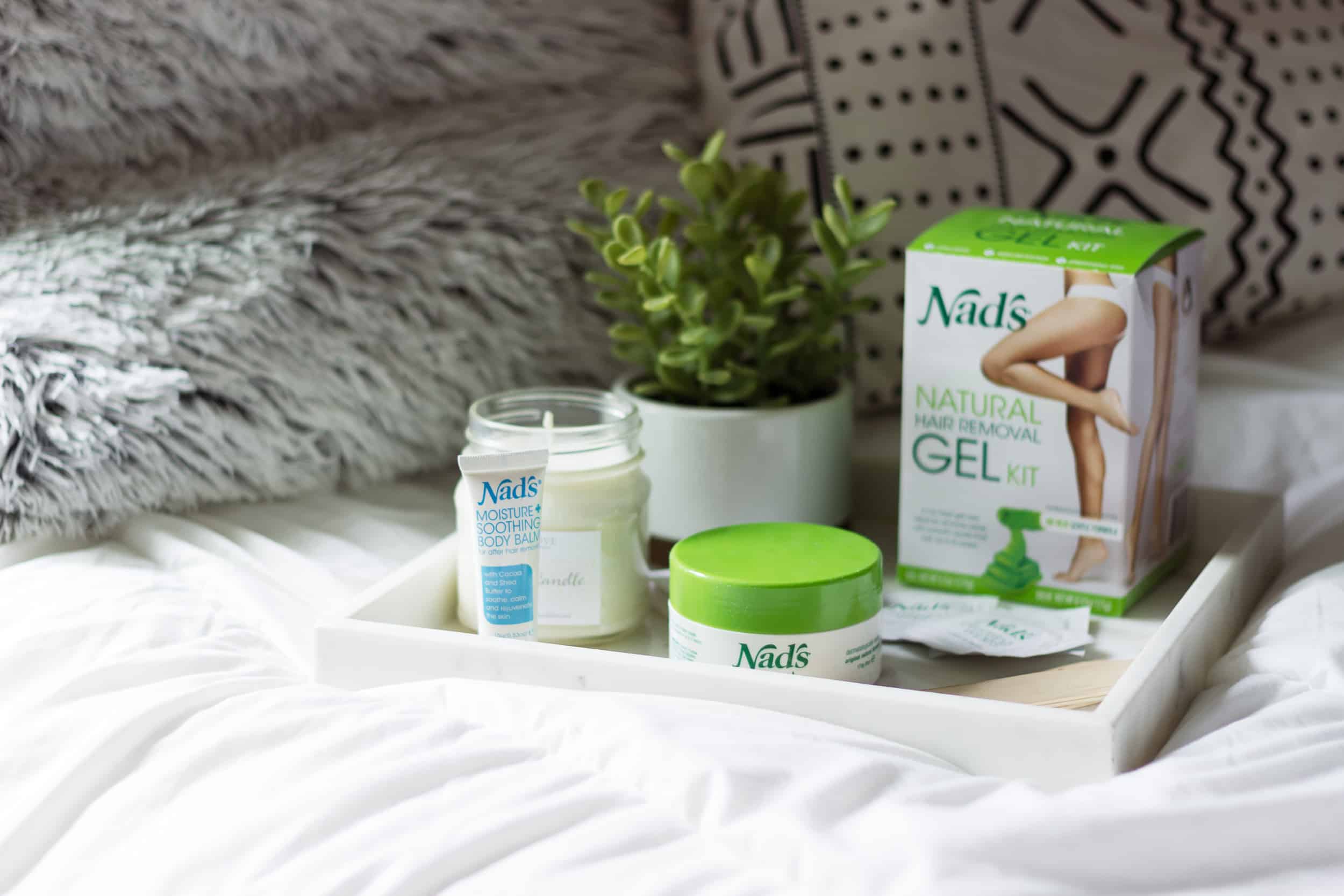 Hate shaving? Try natural waxing at home with Nad's Natural Hair Removal Gel Kit. Click pin to see my review!