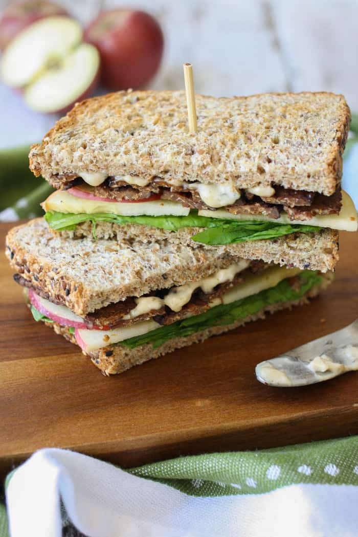 These 15 Vegetarian Recipes Are So Satisfying You’ll Want to Go Meatless for an Entire Month! Now I have some healthy veggie recipes to try for breakfast, lunch, and dinner like this Smoky Tempeh Apple Arugula Sandwich!