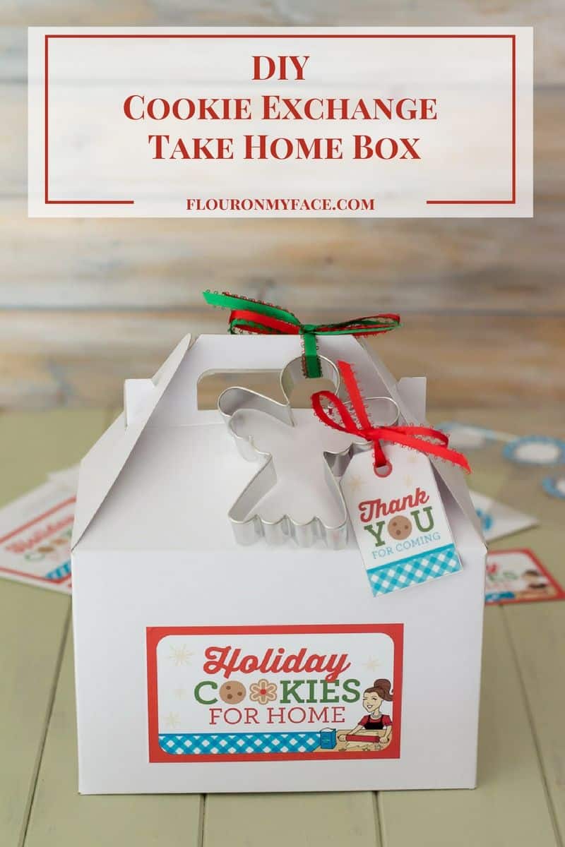 diy christmas cookie exchange-take home box flouronmyface
