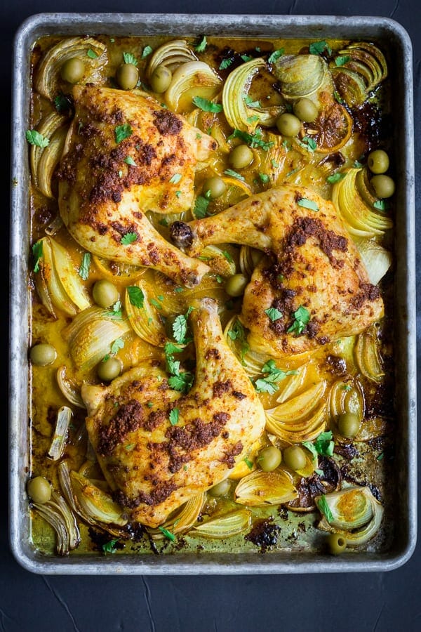 moroccan sheet pan chicken the wanderlust kitchen