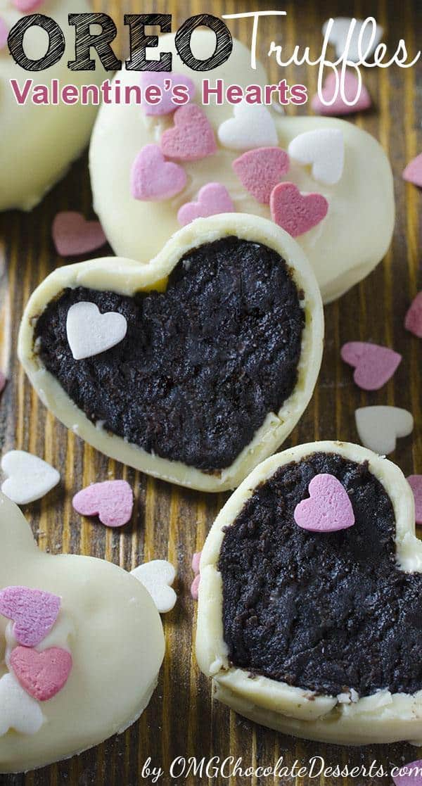 oreo truffles valentines hearts omg chocolate desserts