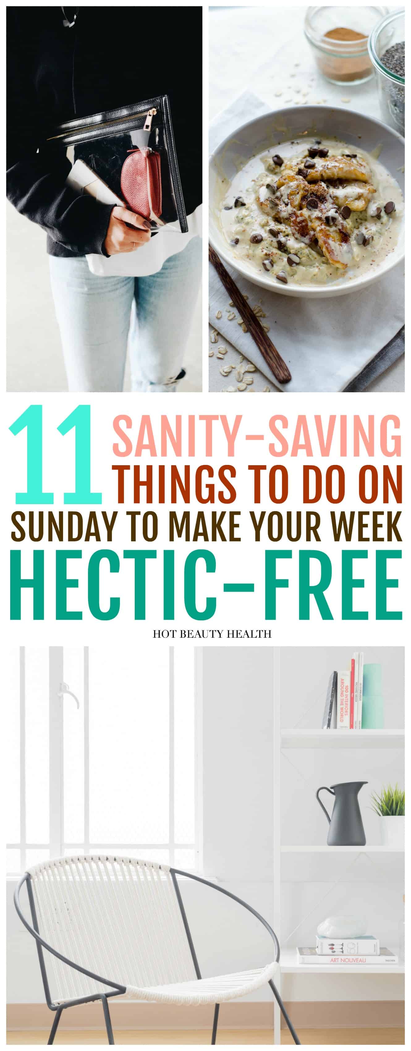 Here are 11 things to do on Sunday to have a more productive and organized week! These AWESOME tips will make life so much easier and Mondays less hectic! Click pin for great ways to meal prep, have some me time, staying organized, and more simple tasks to make your life so much simpler and stress-free!