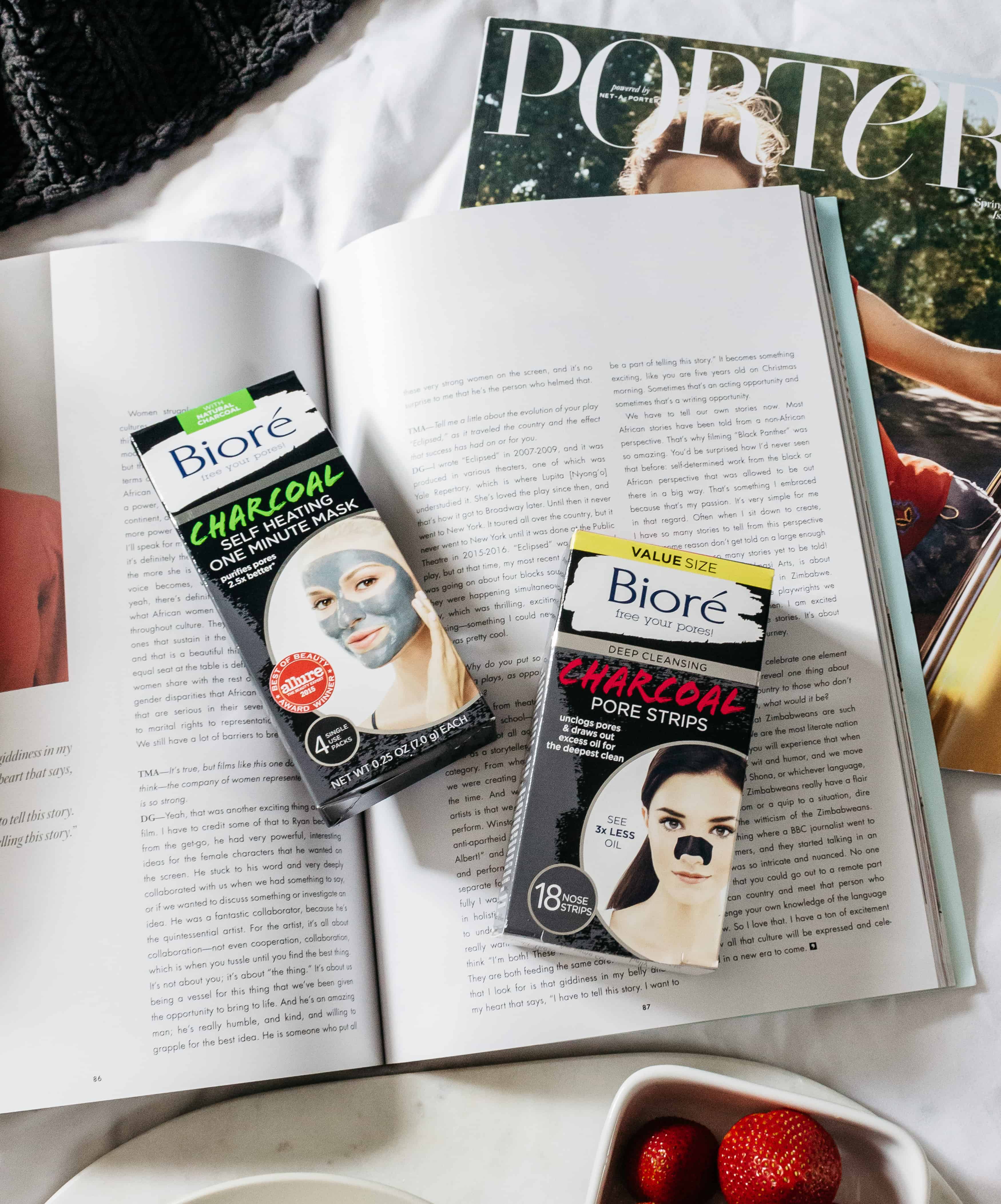 biore deep cleansing charcoal pore strips