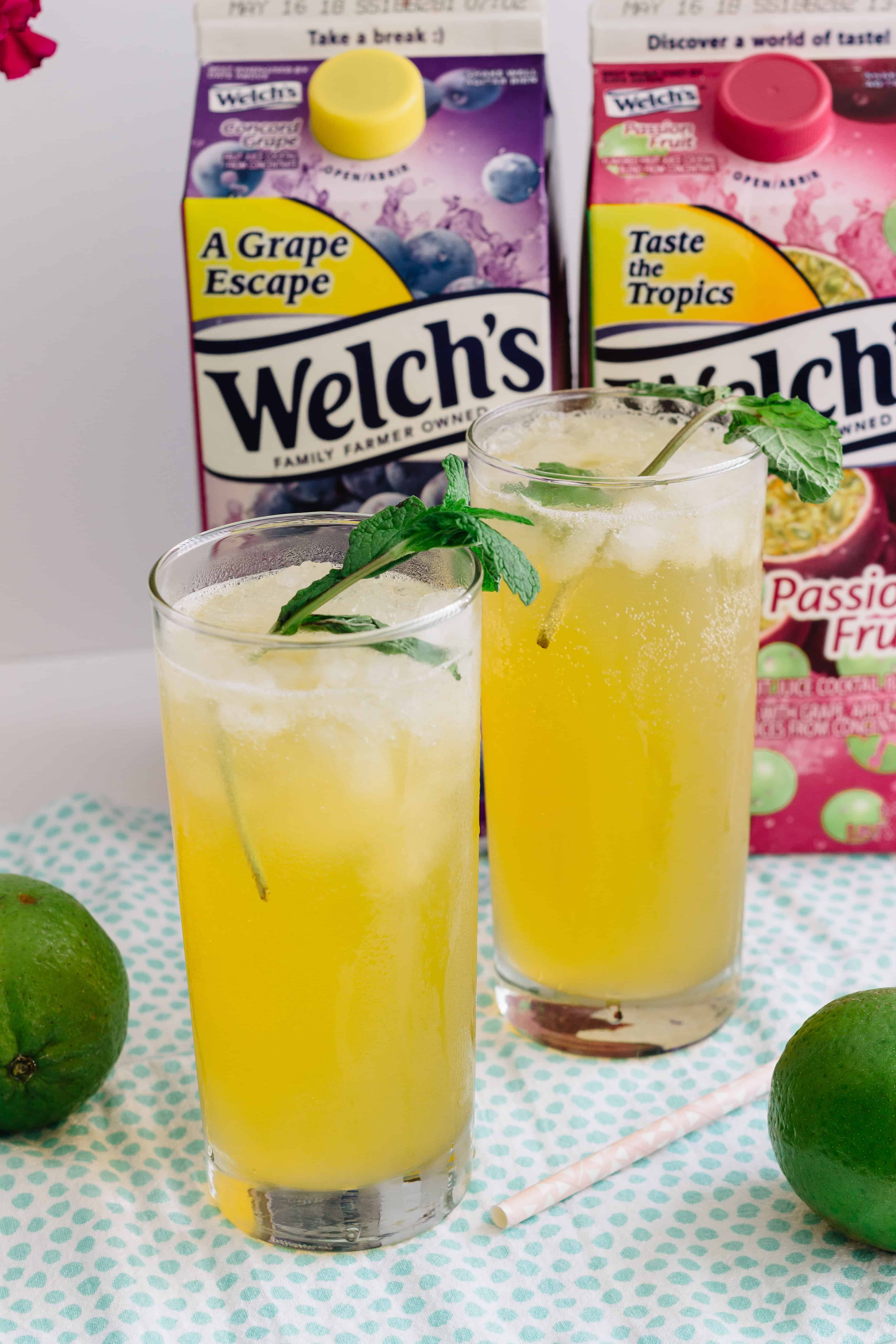Fizzy Passion Fruit & Lime Cooler