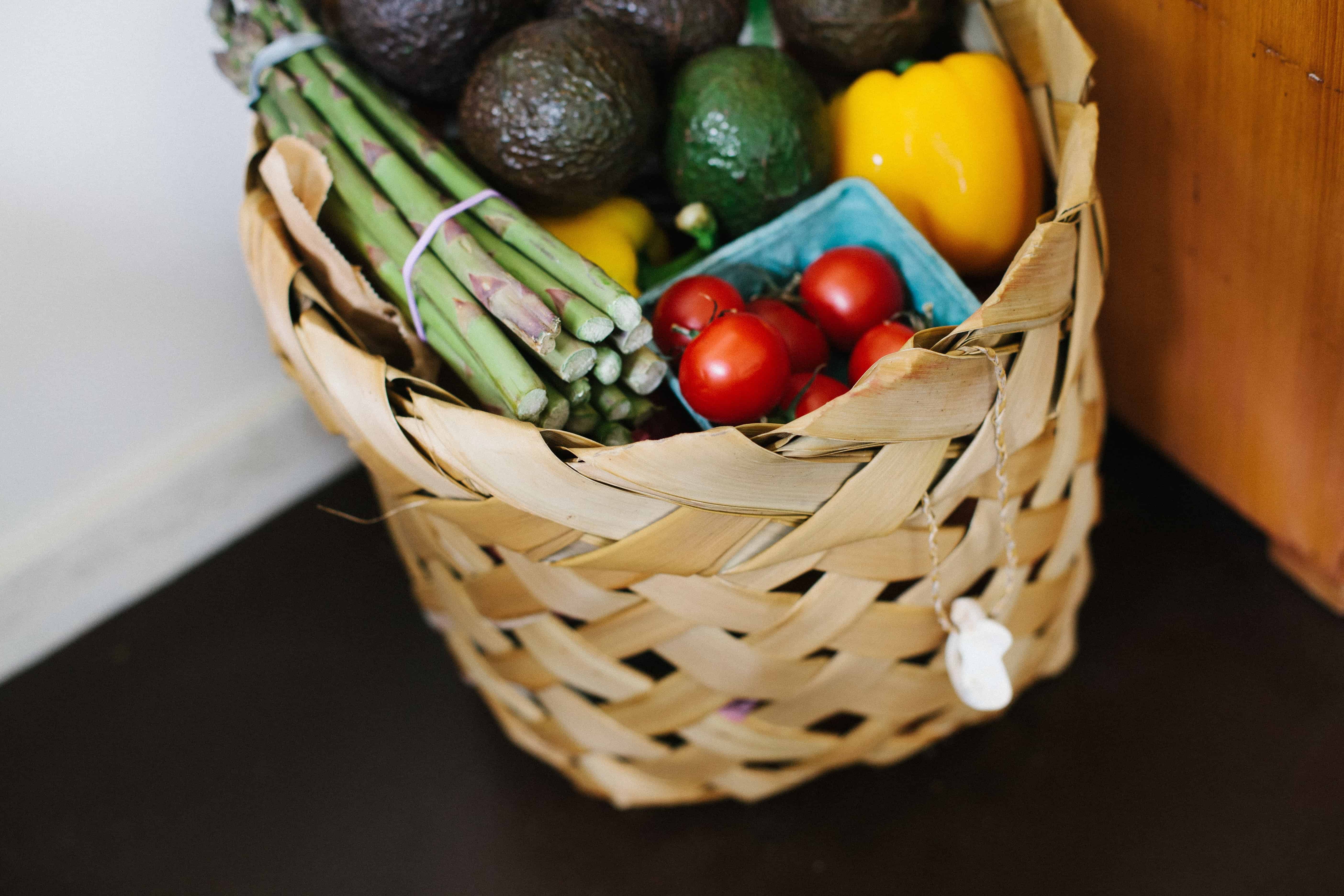 vegetables inside basket