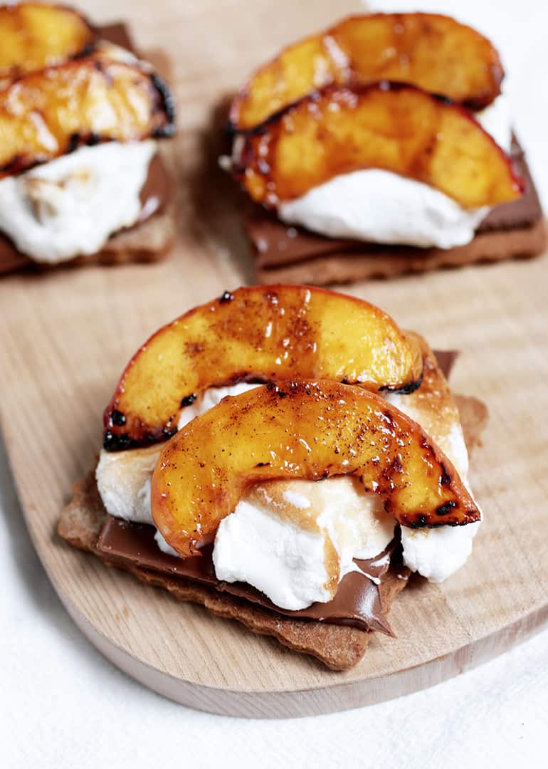 Grilled Peach Smores the merrythought