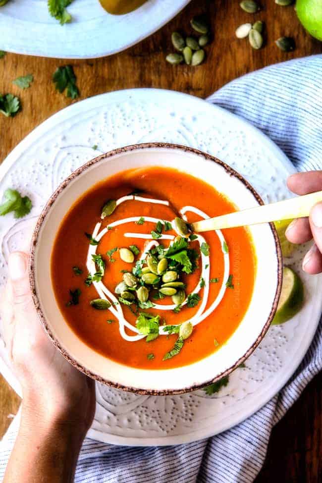 slow cooker Chipotle Sweet Potato Soup carlsbad cravings