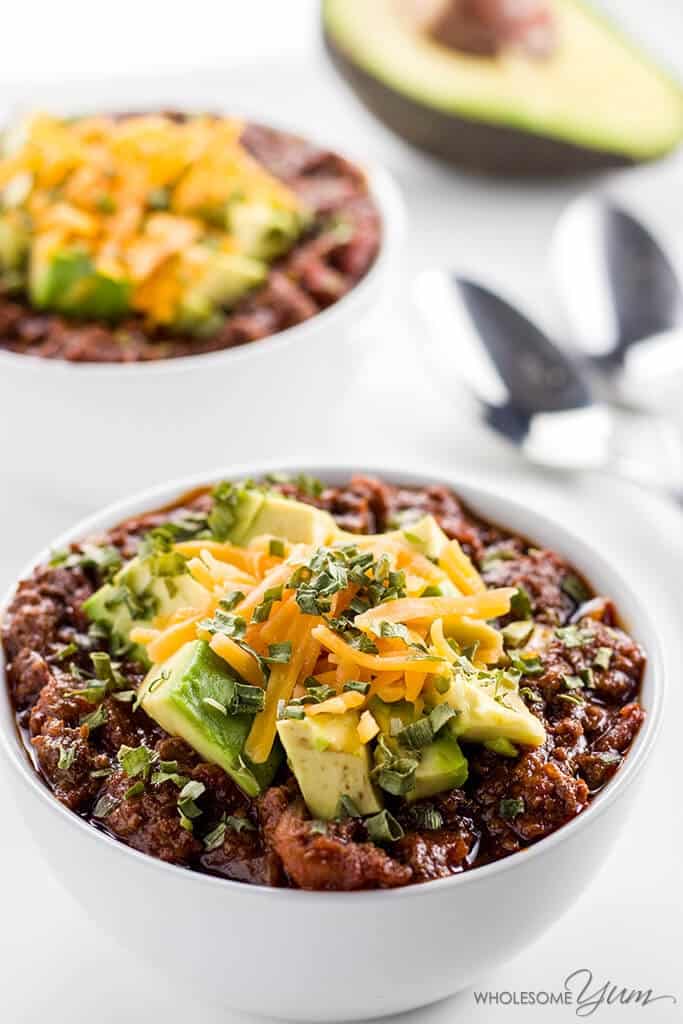 wholesomeyum low carb chili in crock pot