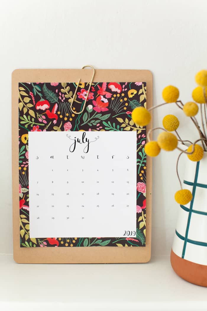 19 Free Printable Calendars to Kick Start The New Year