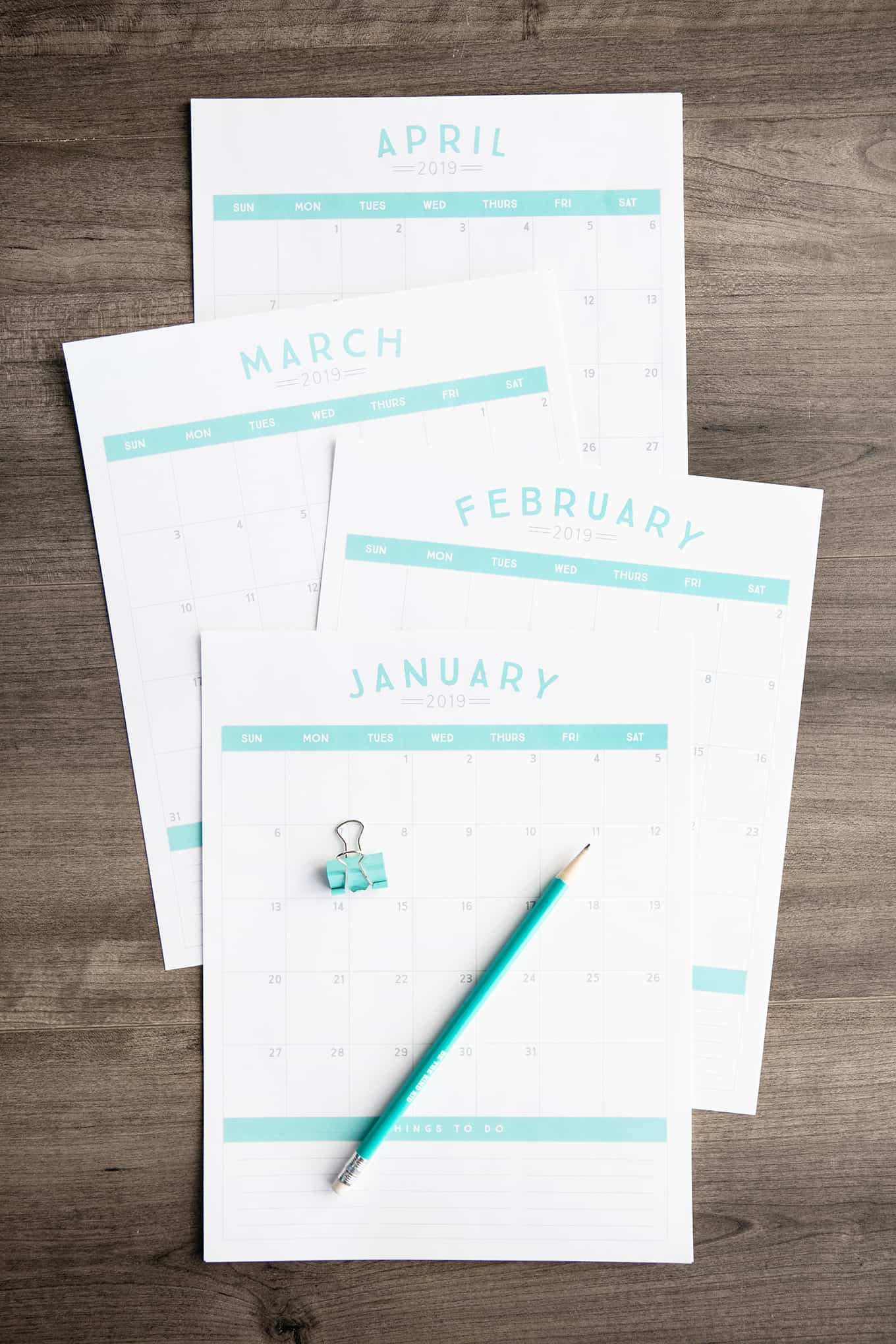 2019 printable calendar simple as that blog