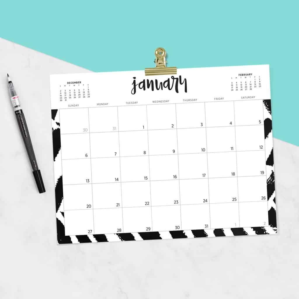 free 2019 Printable Calendar oh so lovely