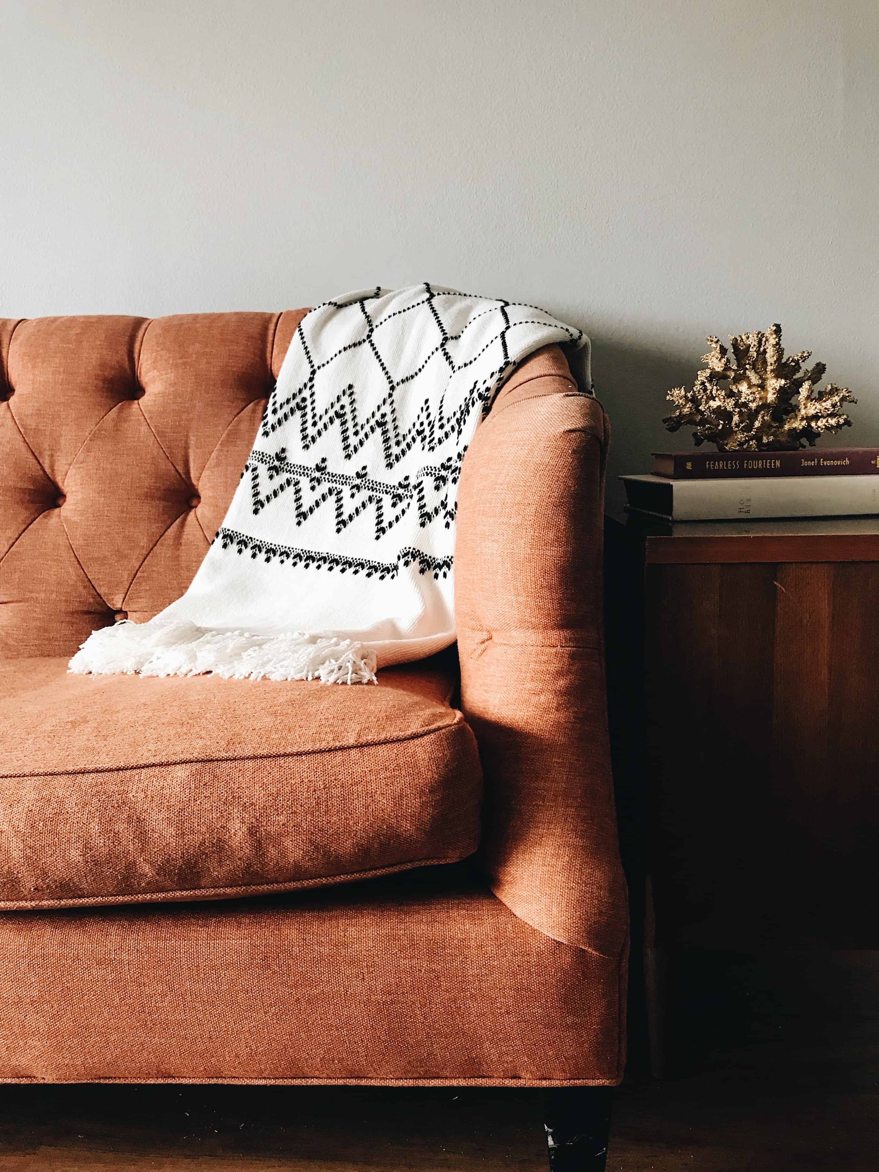 couch in peaceful home