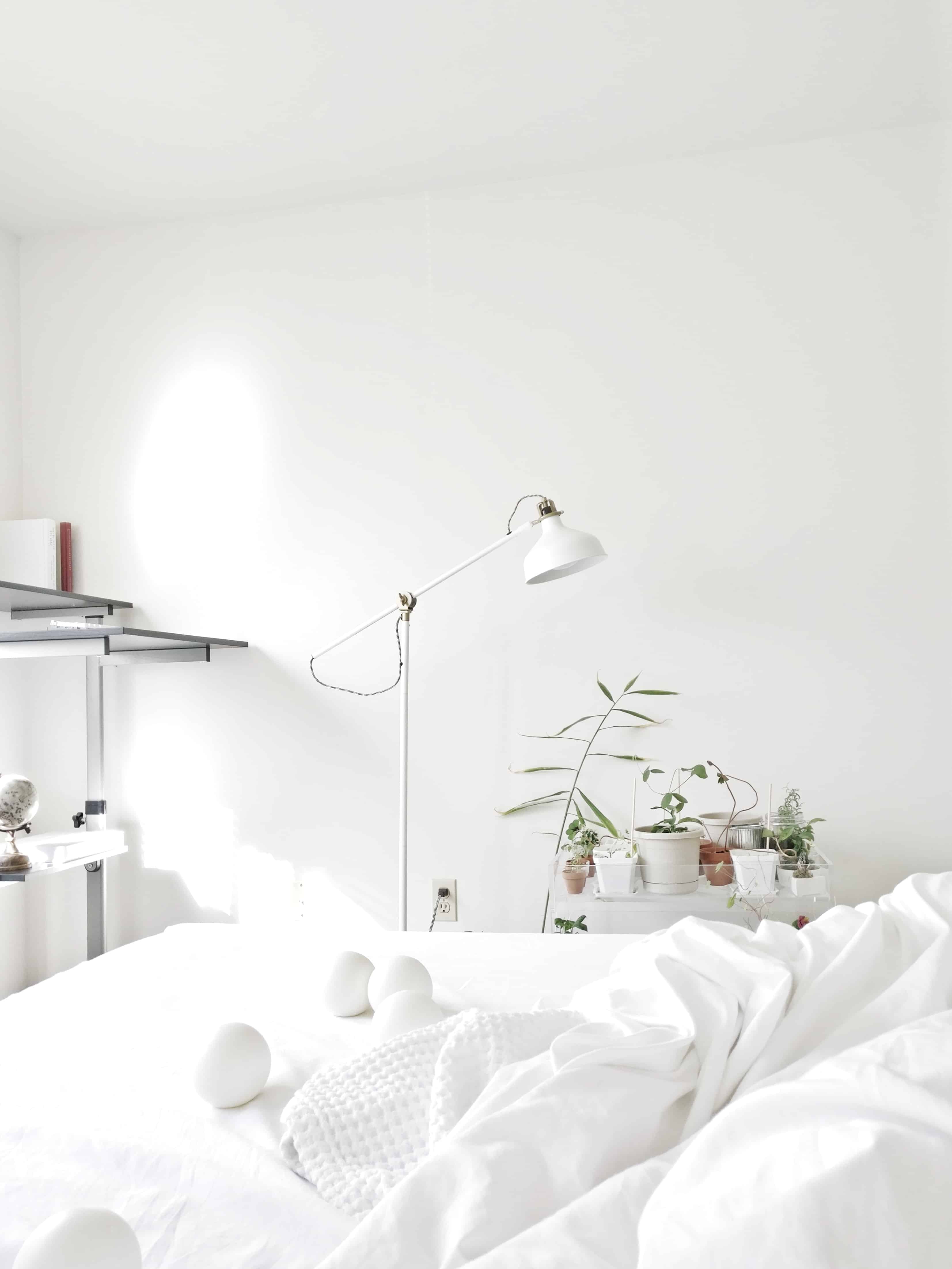minimal morning in bedroom