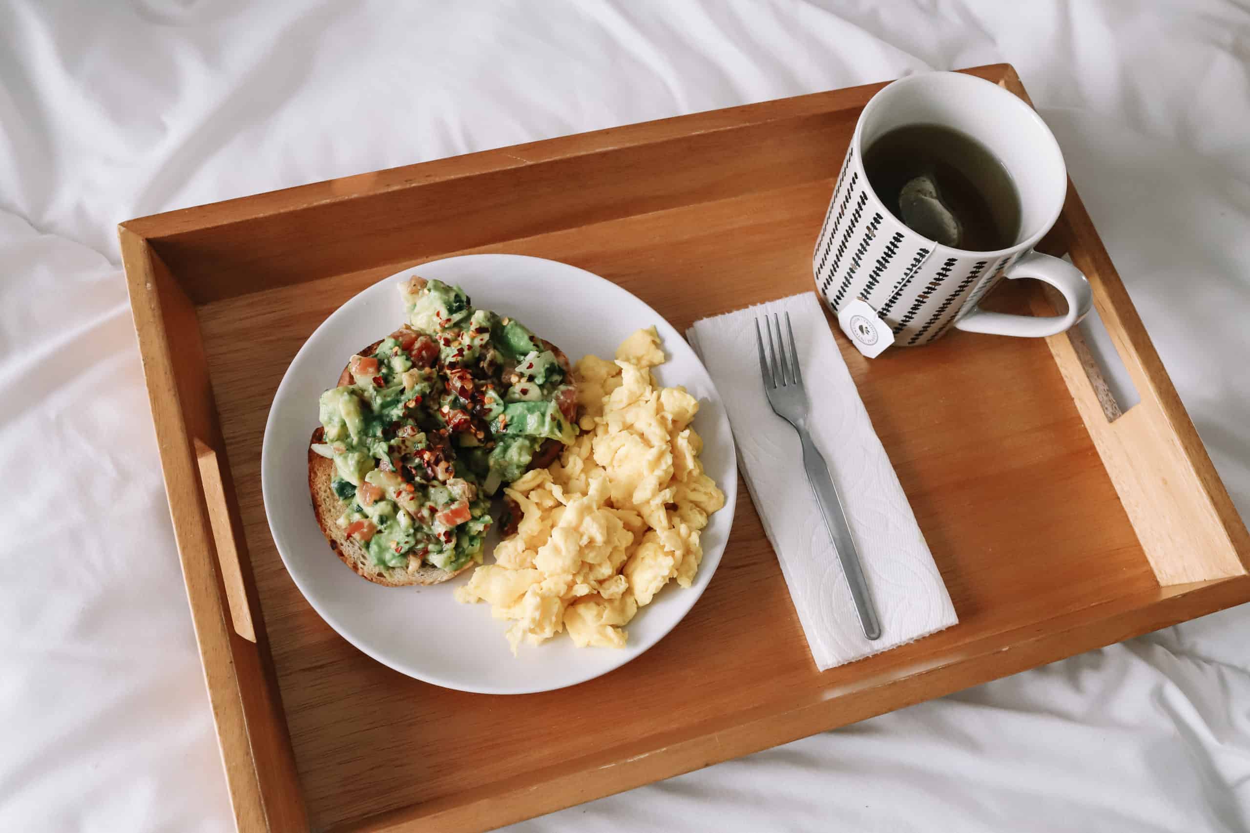 avocado toast and eggs healthy breakfast