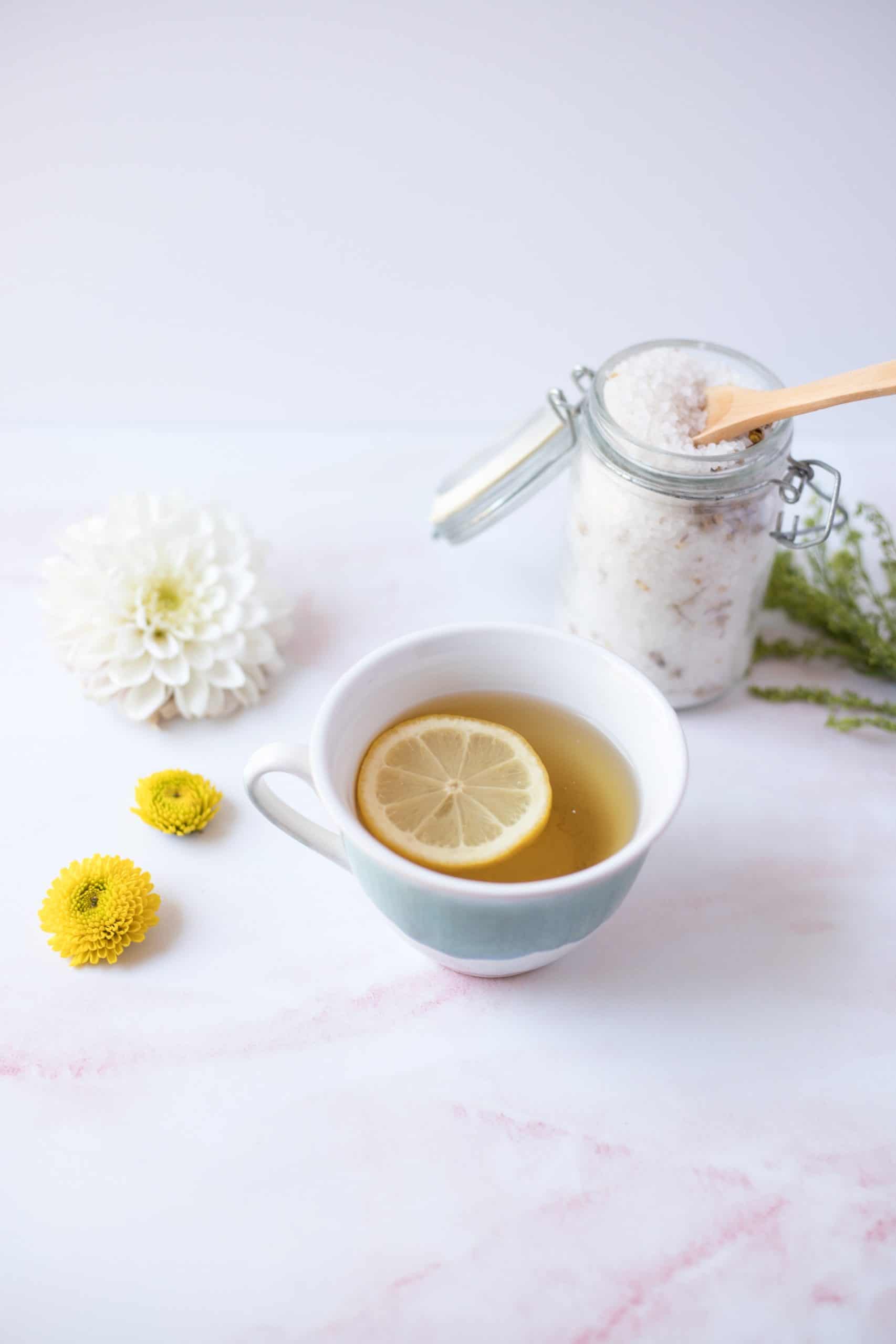 lemon tea and bath salts