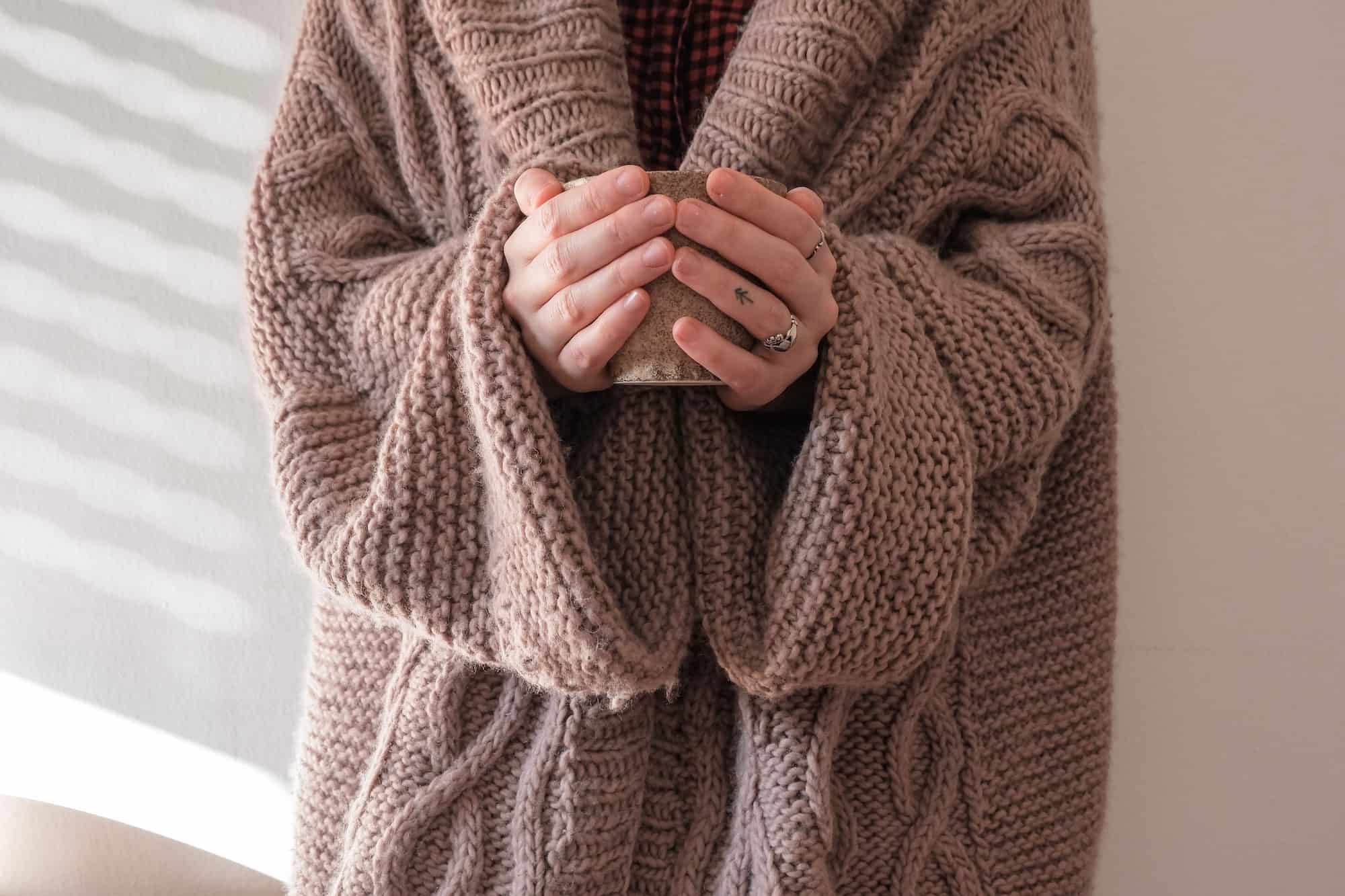 cozy sweater hygge for fall