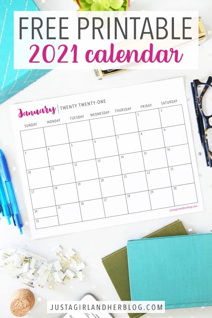 Free-Printable-2021-Calendar just a girl and her blog