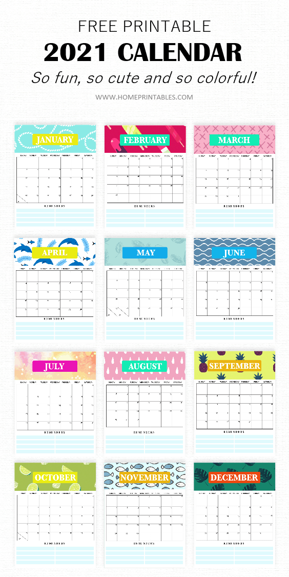 calendar-2021-printable home printables