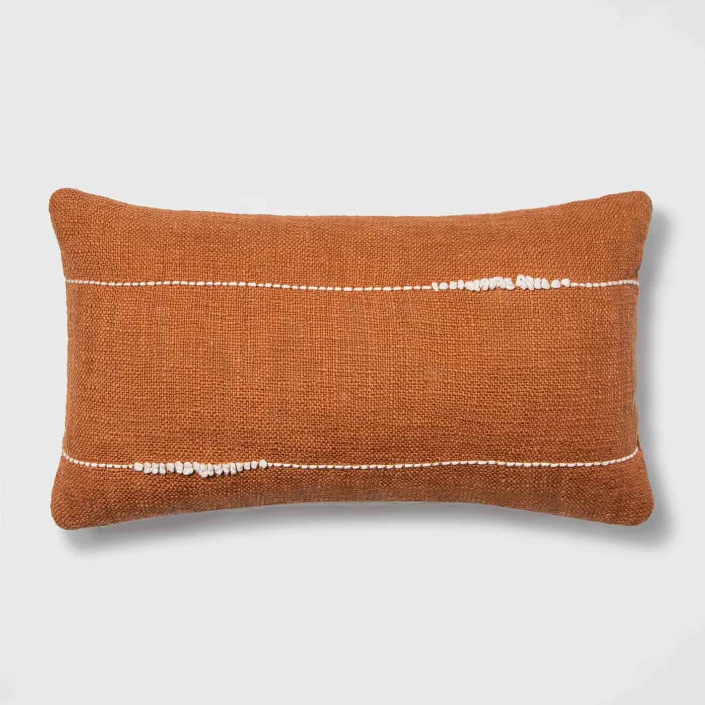 embroidered thin line lumbar throw pillow project 62