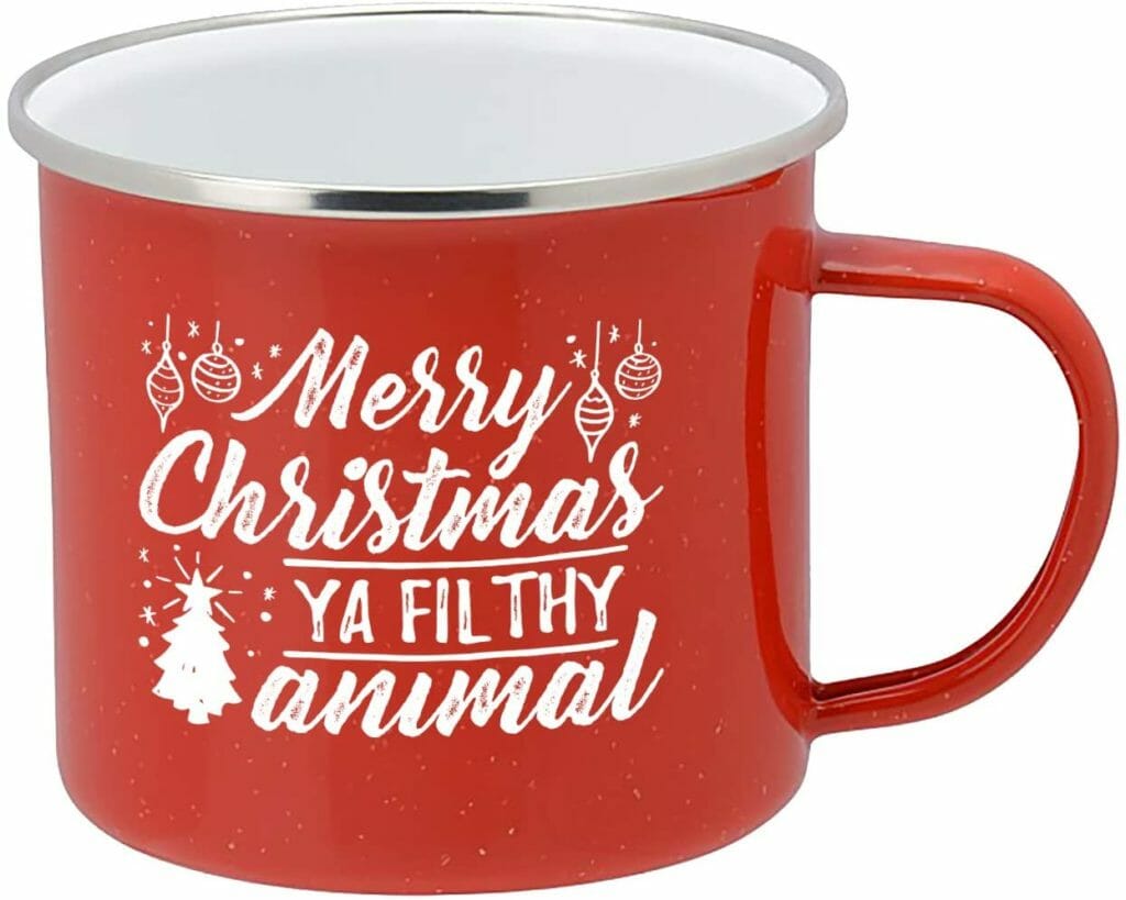 merry christmas ya filthy animal mug