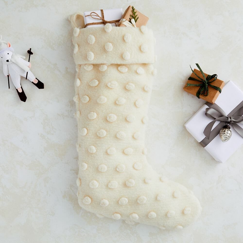 neutral christmas stockings