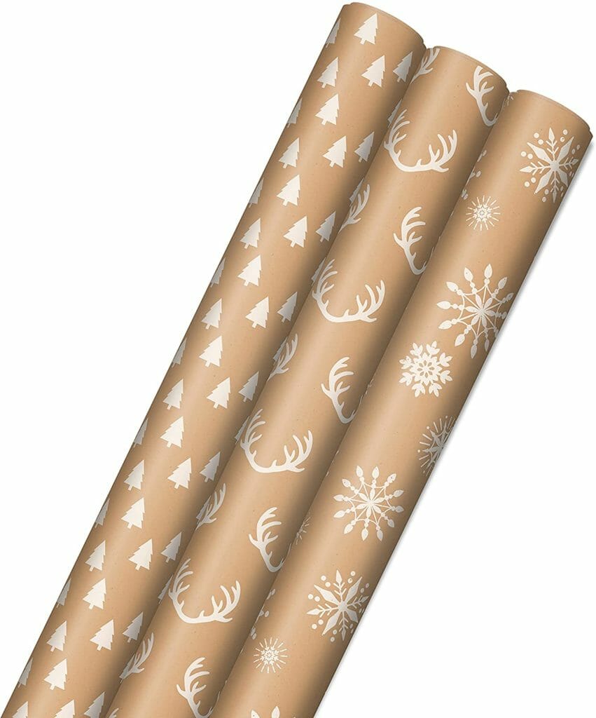 neutral christmas wrapping paper